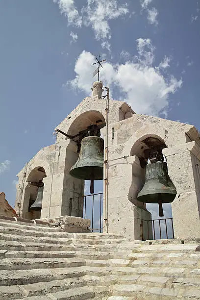 On the roof of an old church in croatia