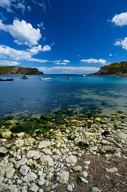 lulworth in blue stock photo