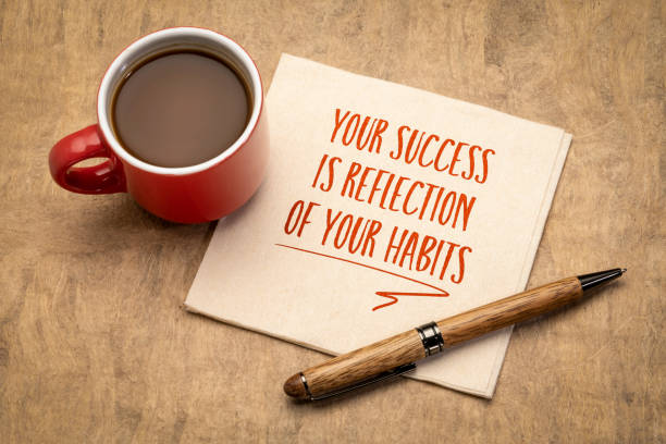 istock Your success is reflection of your habits - inspirational note. 1467656789