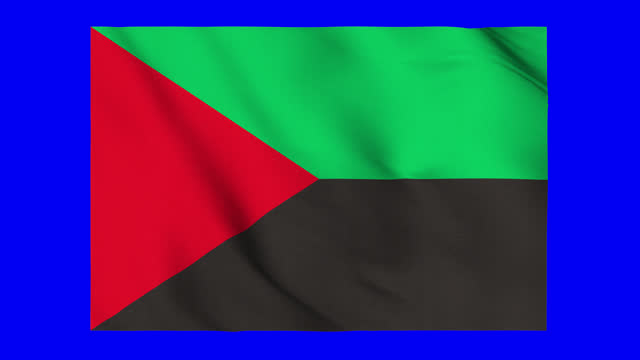 Flag of Martinique waving isolated by the alpha channel(transparent background).Highly detailed fabric texture. Seamless loop in full 4K resolution.Martinique flag.