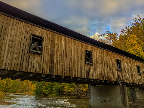 Some of the Covered Bridges of Ashtabula County, Ohio during peak fall season.