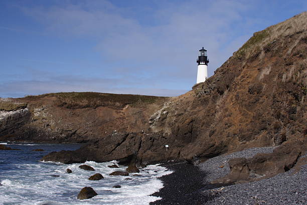 Yakina Bay Lighthouse stock photo