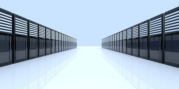 Server Room 3D Illustration. fileserver stock pictures, royalty-free photos & images