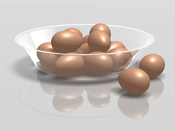 Eggs in dish stock photo