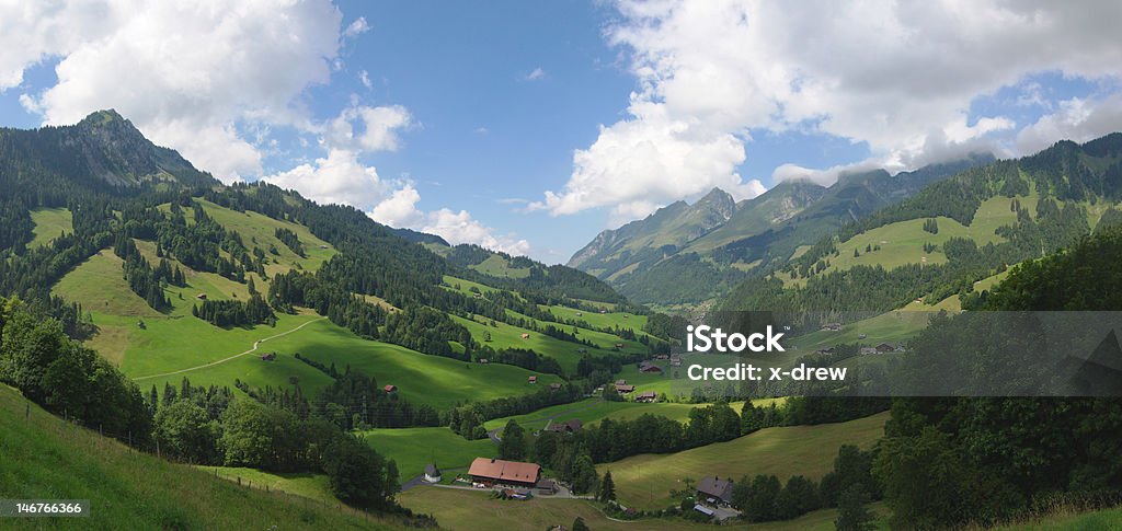Panorâmica do Alpes Suíços - Foto de stock de Agricultura royalty-free
