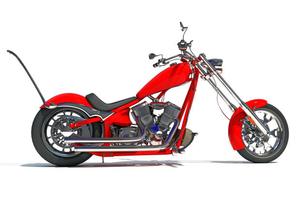 istock Sport Motorcycle 3D rendering on white background 1467663901