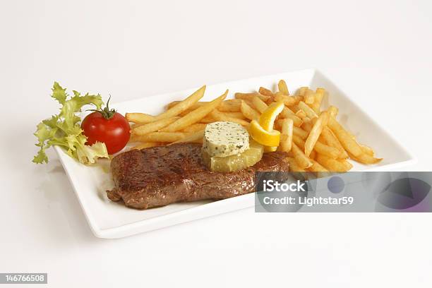 Beef Steak Stockfoto und mehr Bilder von Butter - Butter, Pommes frites, Steak