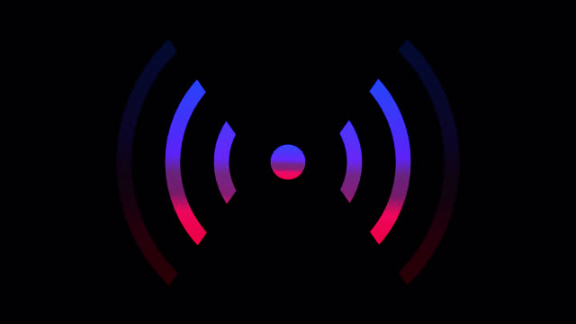 Wifi Hotspot Icon Symbol Signal on Transparent Background, Alpha Channel, Shadow Overlay, Wireless Animation, Alarm, Apple Prores 4444,  Broadcast, Air, Just Drag and Drop on Your Timeline or Footage Video