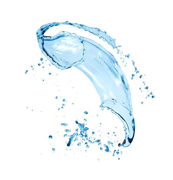 istock Unusual water splash isolated on white background 1467668438