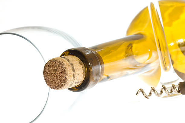 istock Bottle of wine with corkscrew 146767105