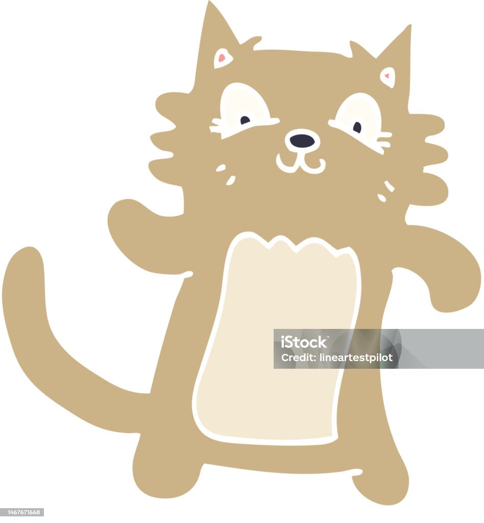 Dancing Cat Vector Cartoon Doodle Dancing Cat Stock Illustration - Download Image Now ...