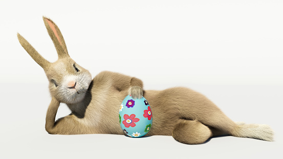 Easter Bunny Lying down