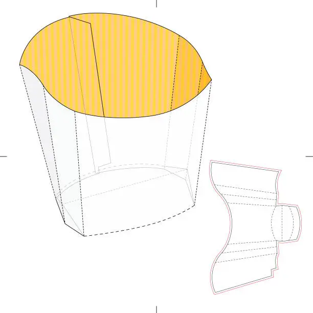 Vector illustration of French Fries Pocket Package