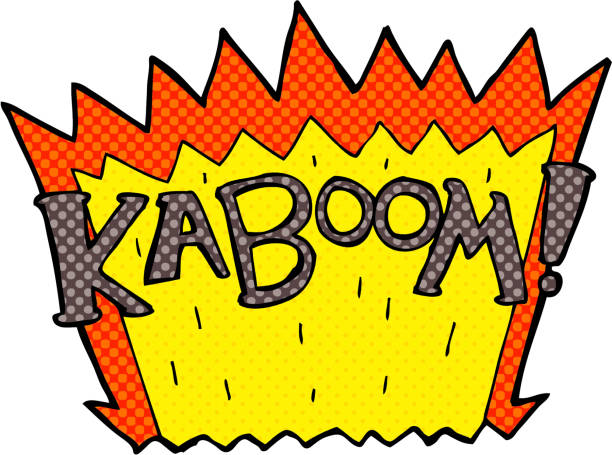 illustrazioni stock, clip art, cartoni animati e icone di tendenza di fumetto di esplosione - kaboom
