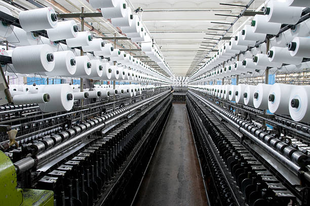 fabryki do produkcji nici - textile machinery zdjęcia i obrazy z banku zdjęć