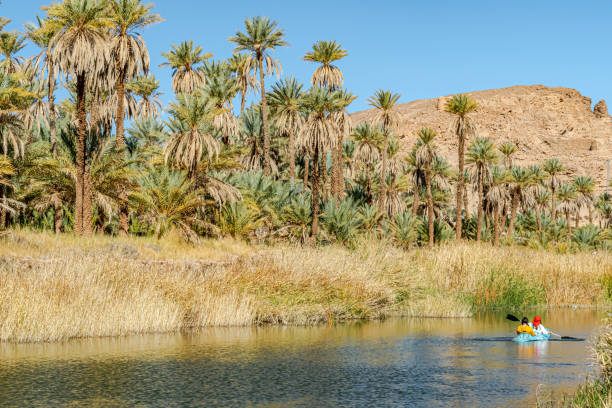 istock Kayaking in Kerrouche stretch of water in Bechar. 1467682336