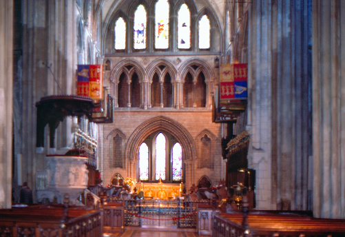 1980s old Positive Film scanned, Interior St Patrick's Cathedral, Dublin, Ireland.