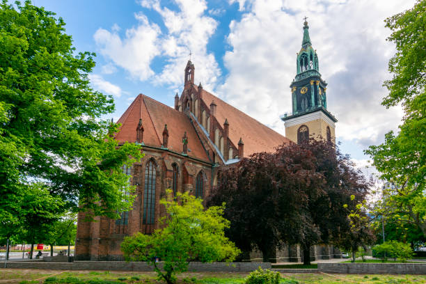 istock Saint Mary's church (St. Marienkirche) on Alexanderplatz square, Berlin, Germany 1467686542