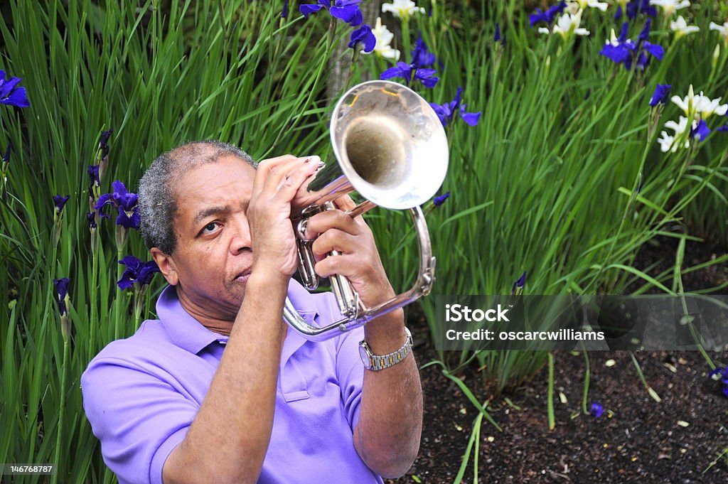 Musicista Jazz - Foto stock royalty-free di Afro-americano