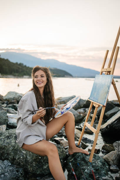 istock Painting by the sea 1467688969