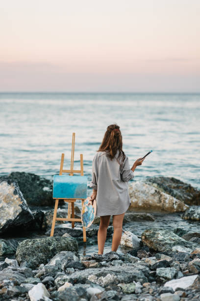 istock Deep thoughts and fine art by the sea 1467689119