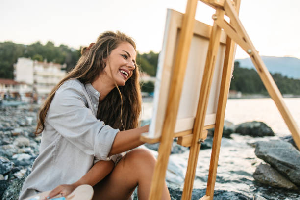 istock Painting by the sea 1467689123
