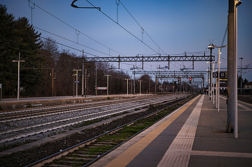 Train Station at sunset