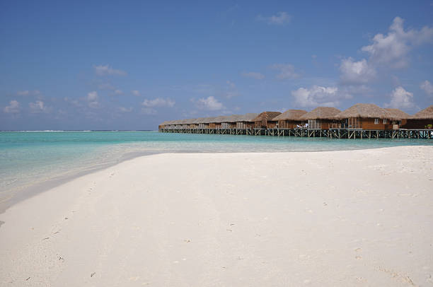 istock Over water villas on tropical island 146768981