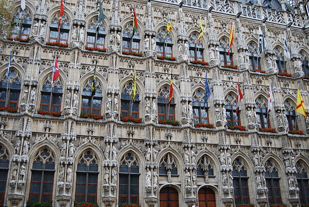 Town hall in Leuven stock photo