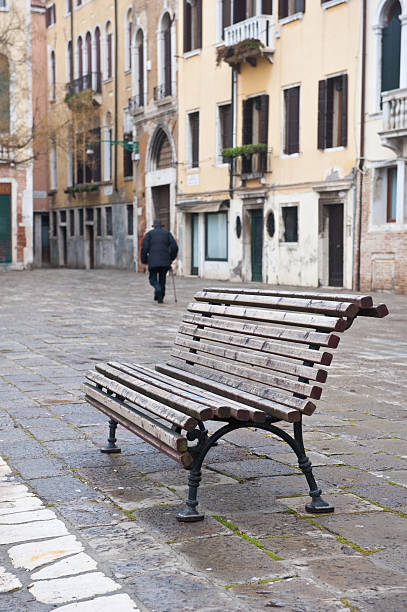 istock Park Bench in Compo St Polo, Venice, Italy 146769093