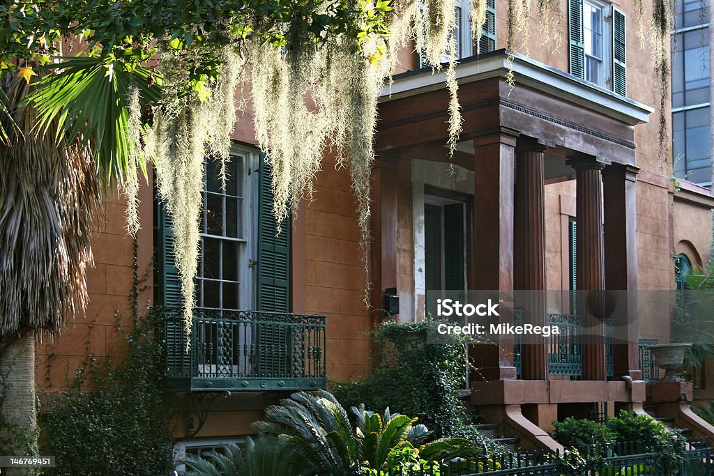 Eingang zum historischen Gebäude - Lizenzfrei Savannah - Georgia Stock-Foto