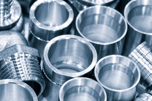 istock Many types of metal details industrial design background, engineering technology concept 1467697768
