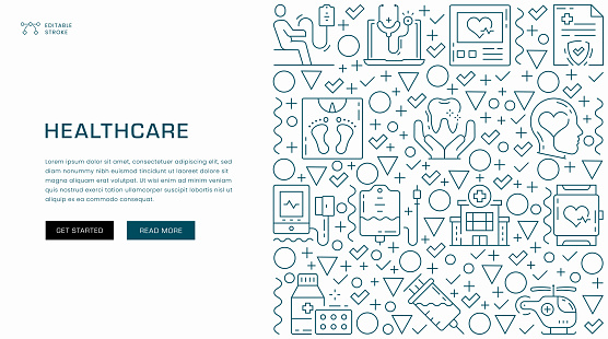 istock Healthcare Web Banner Design 1467699257