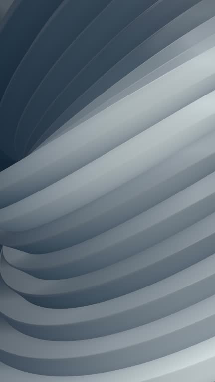Wavy curved motion shapes. Trendy art creative template for decoration design. Abstract vertical video background. 3d rendering digital seamless loop animation. HD resolution