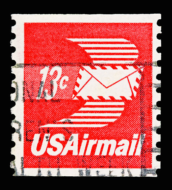 Airmail 13c 1973 stock photo