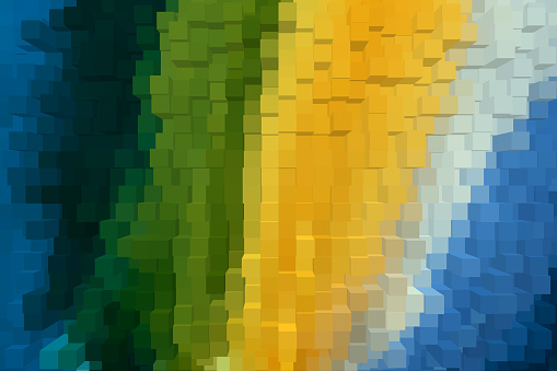 Abstract multi colored blocks background.
