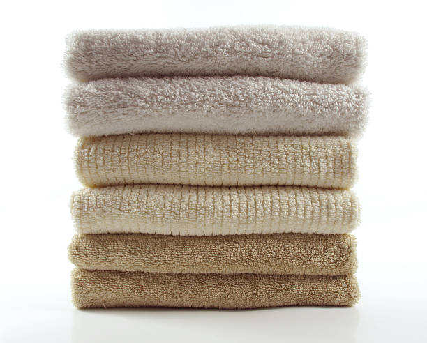 istock A stack of freshly laundered taupe towels 146770361