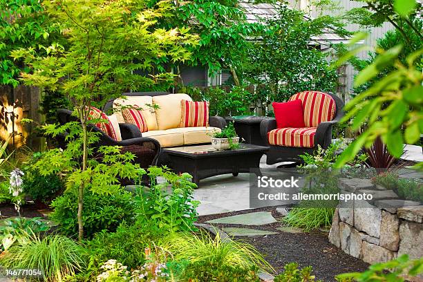 Outdoor Living Room Stock Photo - Download Image Now - Living Room, Outdoors, Yard - Grounds