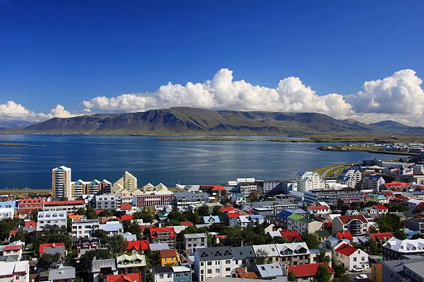 Downtown Reykjavik, Iceland.