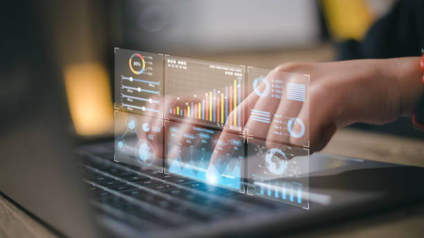 istock Data analyst working on business analytics dashboard with charts, metrics and KPI to analyze performance and create insight reports for operations management. 1467713829