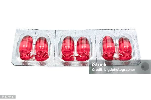 Red Capsules Cold And Flu Pills Stock Photo - Download Image Now - Acetaminophen, Capsule - Medicine, Cold Remedy