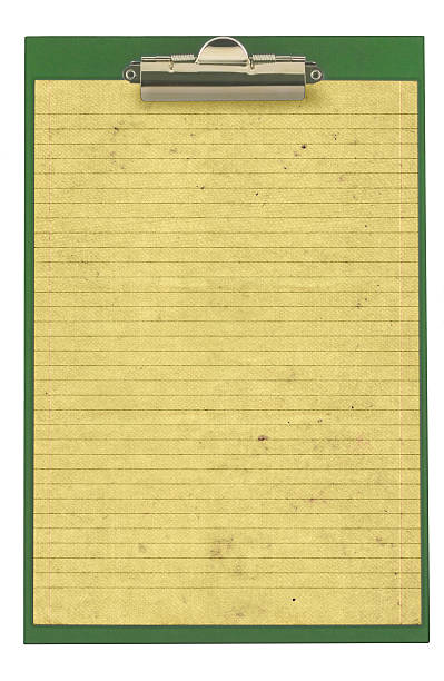 istock piece of lined paper stuck to a clipboard 146771573