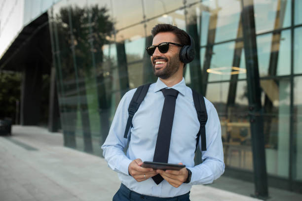 istock Handsome businessman in a suit has great news 1467717262