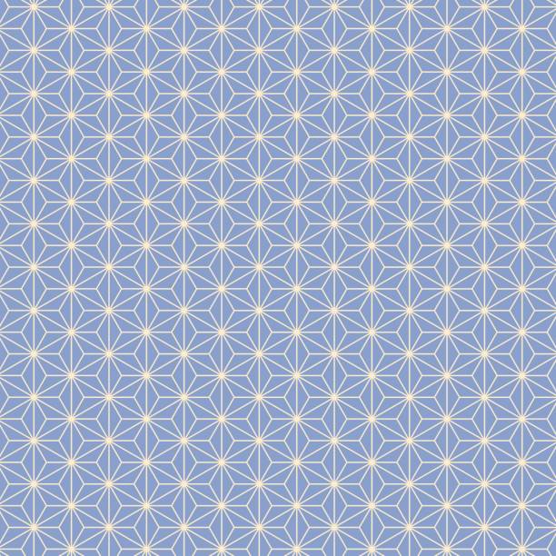 wzór asa japońskie tło wzoru - asian ethnicity pattern textile seamless stock illustrations