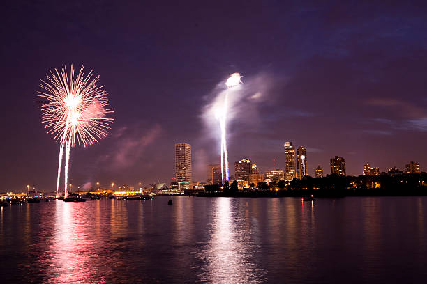 Milwaukee Fireworks stock photo