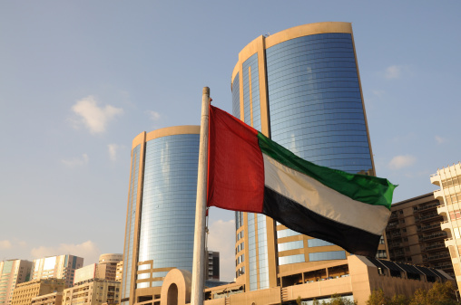 Flag of United Arab Emirates in Dubai City