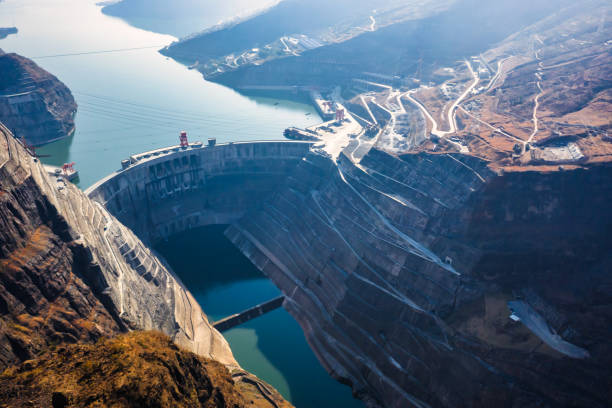 istock Aerial view of Baihetan hydropower station,China. 1467740372