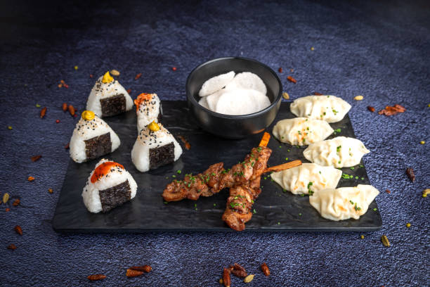 istock Oriental foos as sushis and chinese chips 1467740676