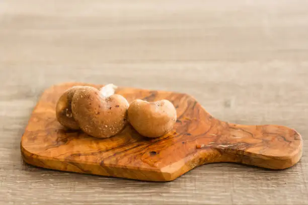 Naturally Heart-Shaped Shiitake Mushrooms  on an Olive-Wood Cutting Board on a Wooden Surface During Valentine's Day Week in 2023.

Shiitake mushrooms have one of the highest amounts of natural copper, a mineral that supports healthy blood vessels, bones, and immune support. In fact, 1/2 cup of shiitake mushrooms give you 72 percent of your daily recommended intake (DRI) of this mineral. The mushrooms are also a rich source of selenium, providing 33 percent of your DRI.