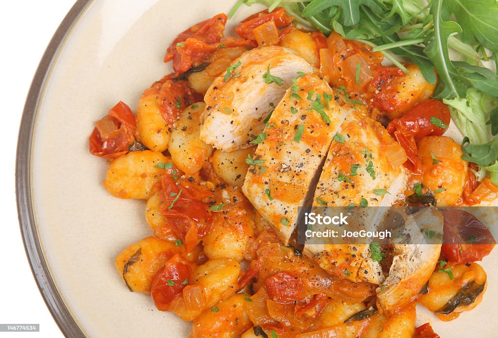 Italienische Casseroled Hühnchen mit Gnocchi - Lizenzfrei Hühnchen-Cacciatore Stock-Foto